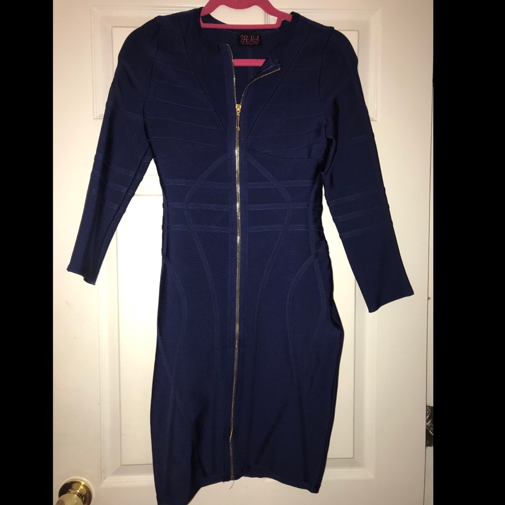 Navy blue Bandage dress
